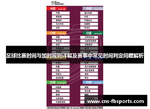 足球比赛时间与加时规则详解及赛事中常见时间判定问题解析